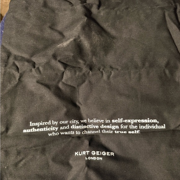 Kurt Geiger NWOT Elegant Blue Velvet Women's Crossbody Bag with Crystal Accents - Picture 16 of 16